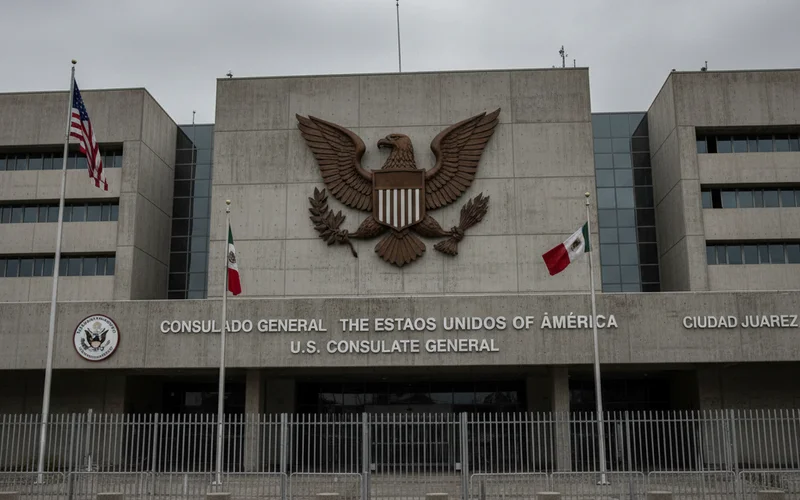 US consulate exterior in Ciudad Juarez for Texas extreme hardship waiver consular processing